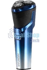 Электробритва роторная Hyundai H-SH8089 реж.эл.:3 питан.:аккум. голубой