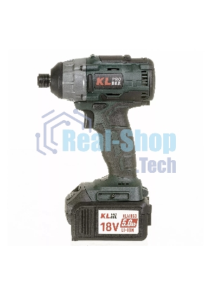 Профессиональный бесщеточный винтоверт аккумуляторный KLPRO KLDV18B-50 (18В, Li-ion-2шт, 5.0Ач, 180Нм, 2 скорости, подсветка,З/У,в кейсе)