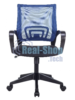 Кресло Бюрократ CH-695N/BL/TW-11 синий/черный, сетка, 120 кг, механизм качания