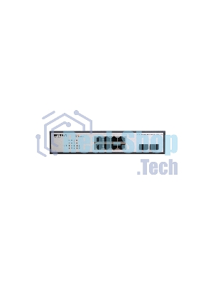 Коммутатор неуправляемый PoE ORIGO Unmanaged Switch 8x1000Base-T PoE, 2x1000Base-X SFP, PoE Budget 120W, 19