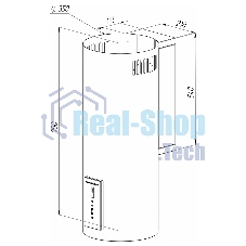 Вытяжка каминная Zigmund & Shtain K 146.4 W белый, 35 см, 1100 куб. м/ч, 60 дБ