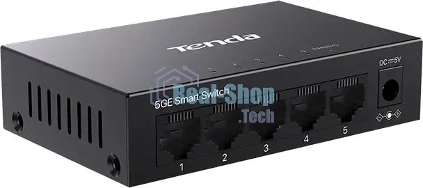 Коммутатор облачный управляемый Tenda TEG2205D 5x1 Гбит/с, настольный, металлический корпус