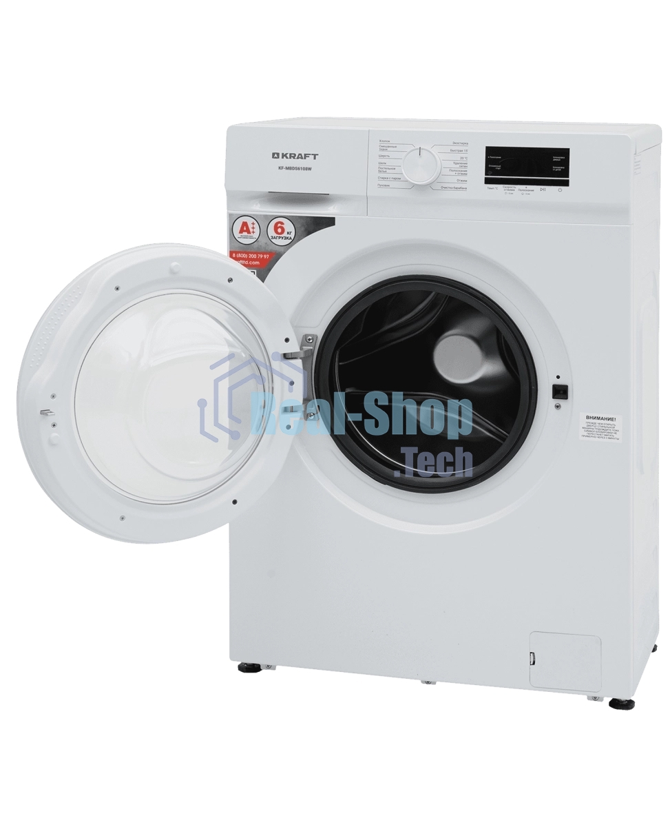 Стиральная машина Kraft KF-MBDS6108W белый, загрузка фронтальная 6 кг, 1000 об/мин, класс: А+++