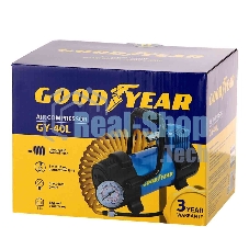 Компрессор GOODYEAR GY-40L GY000111 40 л/мин со съемной ручкой Воздушный компрессор Goodyear GY-40L 40 л/мин со съемной ручкой, съемный витой шланг, сумка для хранения