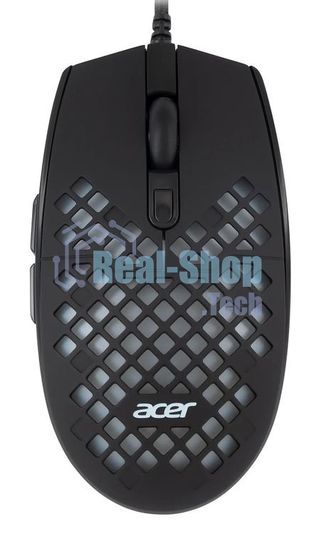 Мышь проводная Acer OMW134 черный, 3200 dpi, USB, кнопки - 6