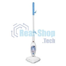 Паровая швабра Blackton Bt SM1114 White-blue, Мощность 1300 Вт, 2 в 1. Вертикальная и компактная, Резервуар для воды 300 мл, Время неприрывной работы до 20 минут, Быстрая и эффективная очистка всех типов полового покрытия: паркет, линолеум, плитка, Уничто