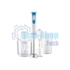 Блендер погружной Blackton Bt HB401S белый-голубой, блендер+миксер+измельчитель Мощность:800 Вт