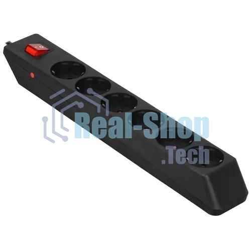 Сетевой фильтр SVEN Optima 3,0 м (6 розеток с защитными шторками) черный, цветная коробка