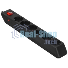 Сетевой фильтр SVEN Optima 3,0 м (6 розеток с защитными шторками) черный, цветная коробка