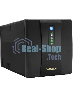 Источник бесперебойного питания ExeGate SpecialPro UNB-1500.LED.AVR.EURO.RJ / 1500 ВА / 950 Вт / 4 x CEE 7 (евророзетка)