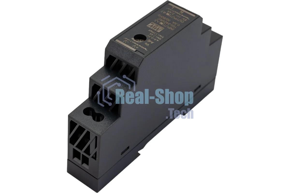 Блок питания AC-DC, 12Вт, вход 85-264 В AC 47-63Гц,120-370В DC, выход 5В,2.4А, в кожухе на DIN-рейку
