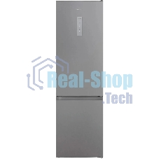 Холодильник Hotpoint HT 6200 S серебристый двухкамерный 240/83л морозилка снизу, No Frost