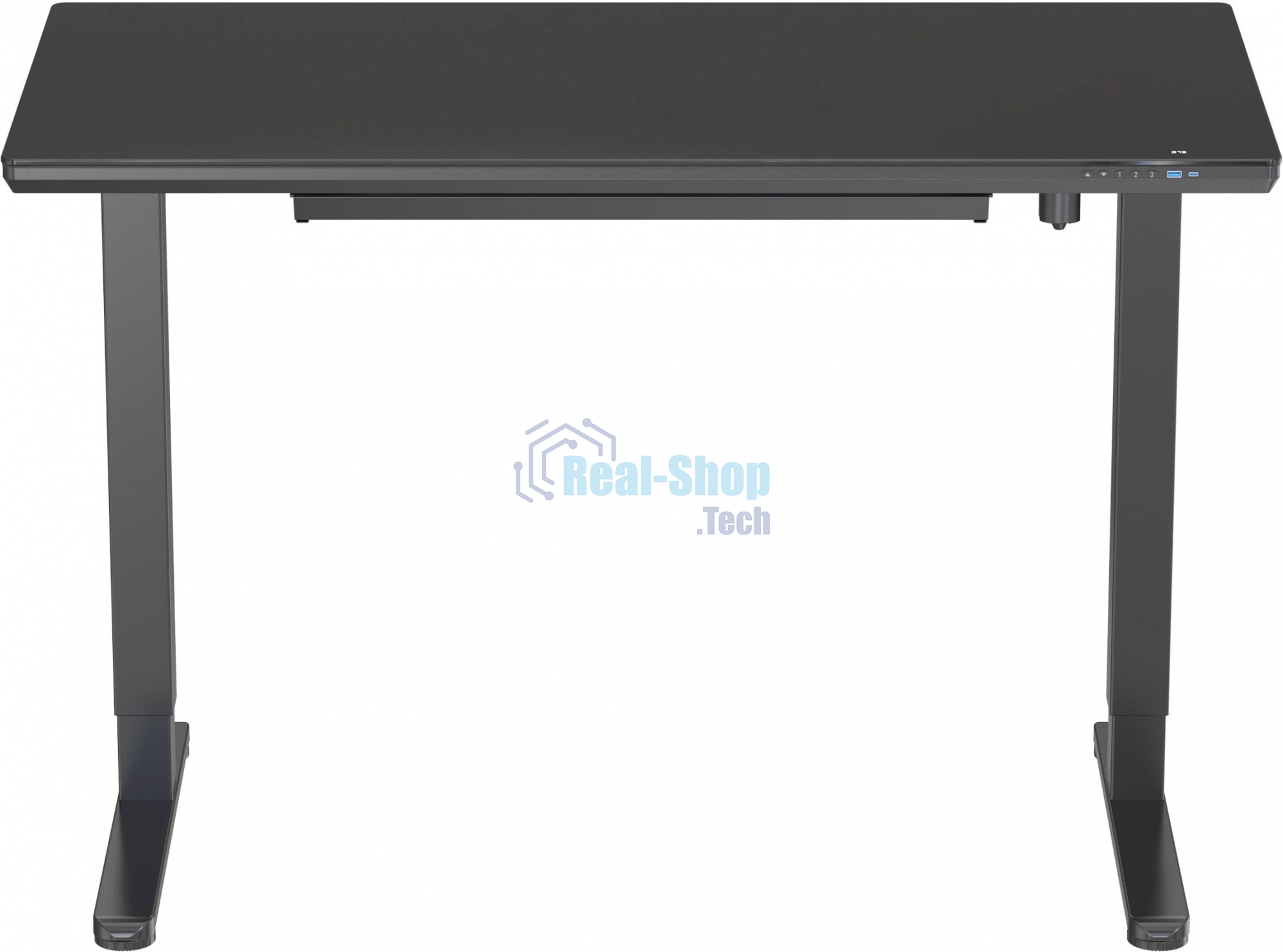 Стол игровой Cactus CS-EGD-BBK столешница стекло черный, каркас черный