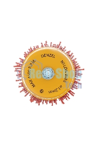 Щетка для дрели Denzel 65 мм, чашка, со шпилькой, нейлоновая щетина