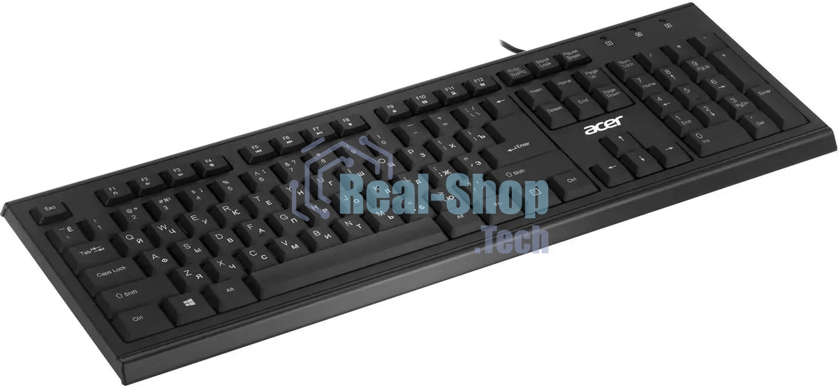 Клавиатура проводная Acer OKW120, USB, черный