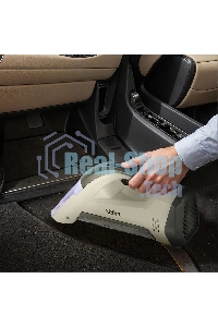 Пылесос ручной Kitfort КТ-5195 бежевый/серый, питание от аккумулятора, 50 Вт, уборка влажная, пылесборник 0.11 л, работа от АКБ max 15 мин