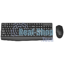 Беспроводной комплект Philips SPT6337, 2.4 GHz 104 клав/3 кнопки, 1600dpi, русская заводская раскладка, черный