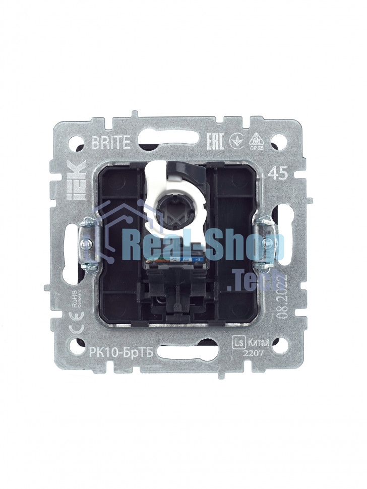 Розетка компьютерная IEK BRITE РК10-БрТБ RJ45 кат.5E темная бронза