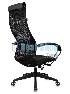 Кресло Бюрократ CH-607 TW-01 черный, сетка, подголовник