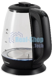 Чайник электрический Starwind SKS3036 1.7л. 2200Вт черный корпус: стекло