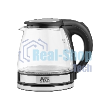 Чайник электрический Homestar HS-1052 1,2 л, стекло/пластик черный