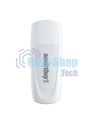 Флешка USB Smartbuy Scout White (SB004Gb2SCW), 4Gb, USB 2.0, R/W 12/5, белый