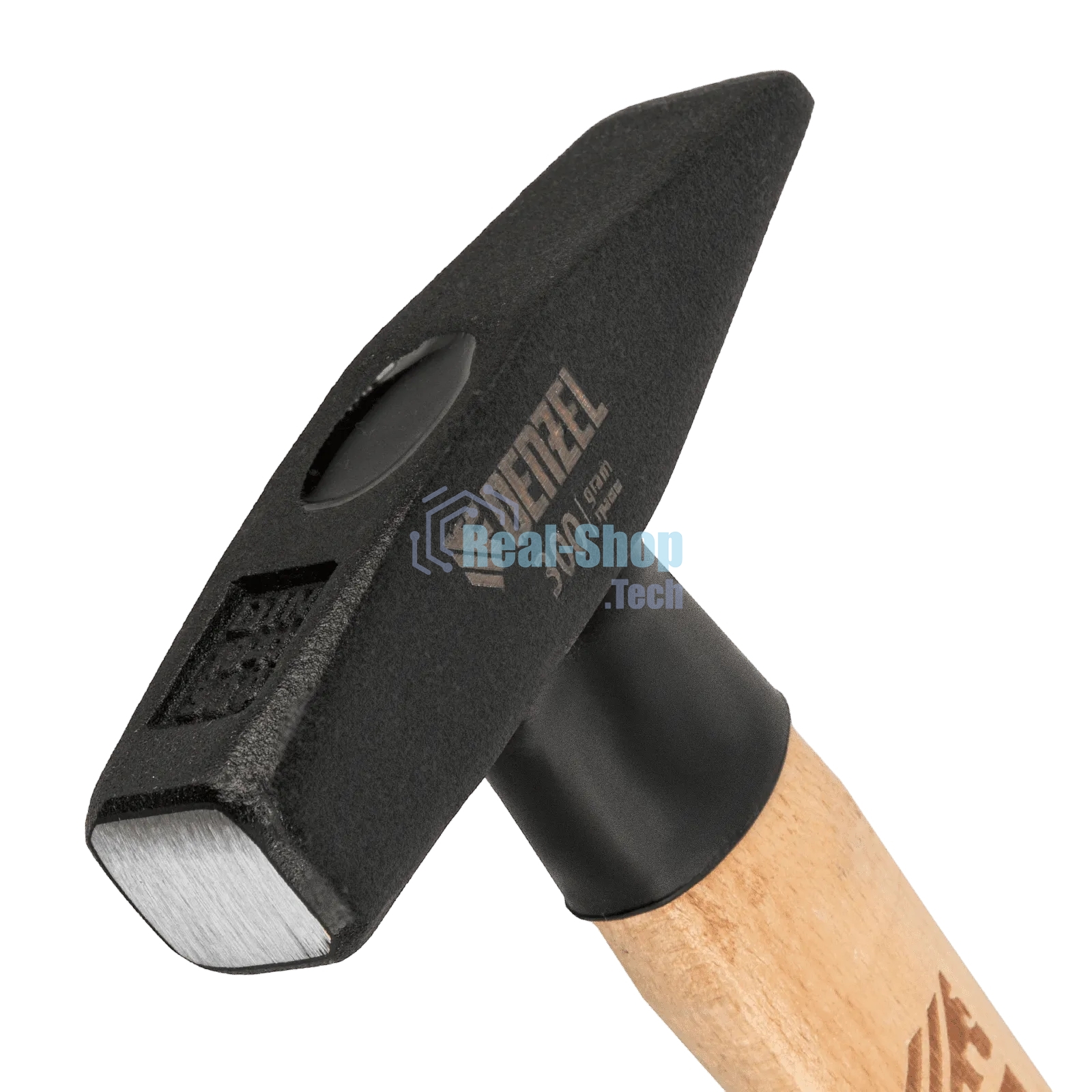 Молоток слесарный Denzel 300 г, кованый квадратный боек, буковая рукоятка