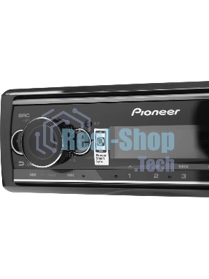 Автомагнитола Pioneer MVH-S520BT, 1 DIN, Bluetooth, USB Type-A, AUX, пульт ДУ, съёмная панель