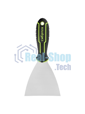 Шпательная лопатка из нержавеющей стали Сибртех 100 мм, двухкомпонентная рукоятка