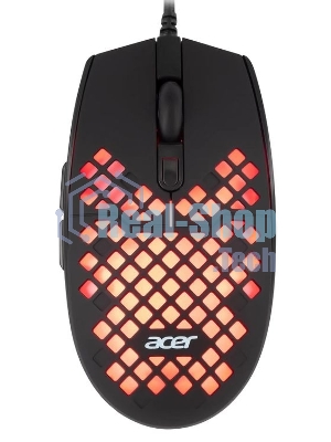 Мышь проводная Acer OMW134 черный, 3200 dpi, USB, кнопки - 6