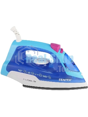 Утюг Centek CT-2348 синий/белый, 1600 Вт, 20 г/мин, 80 г/мин, 200 мл