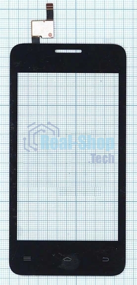 Сенсорное стекло (тачскрин) для Fly FS404 Stratus 3, черное