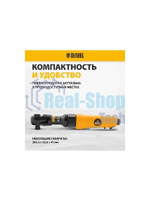 Усиленная пневмотрещотка Denzel RP100, 1/2