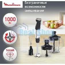 Погружной блендер MOULINEX DD67L810, серебристый/черный