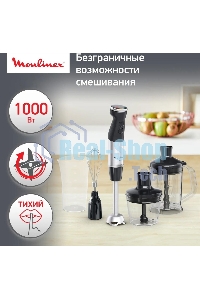 Погружной блендер MOULINEX DD67L810, серебристый/черный