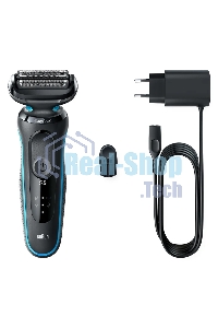 Электробритва Braun 51-M1000s черный/голубой