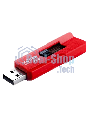 Флешка USB Smartbuy STREAM Red (SB16GbST-R3), 16Gb, USB 3.0, R/W 75/30, красный/черный