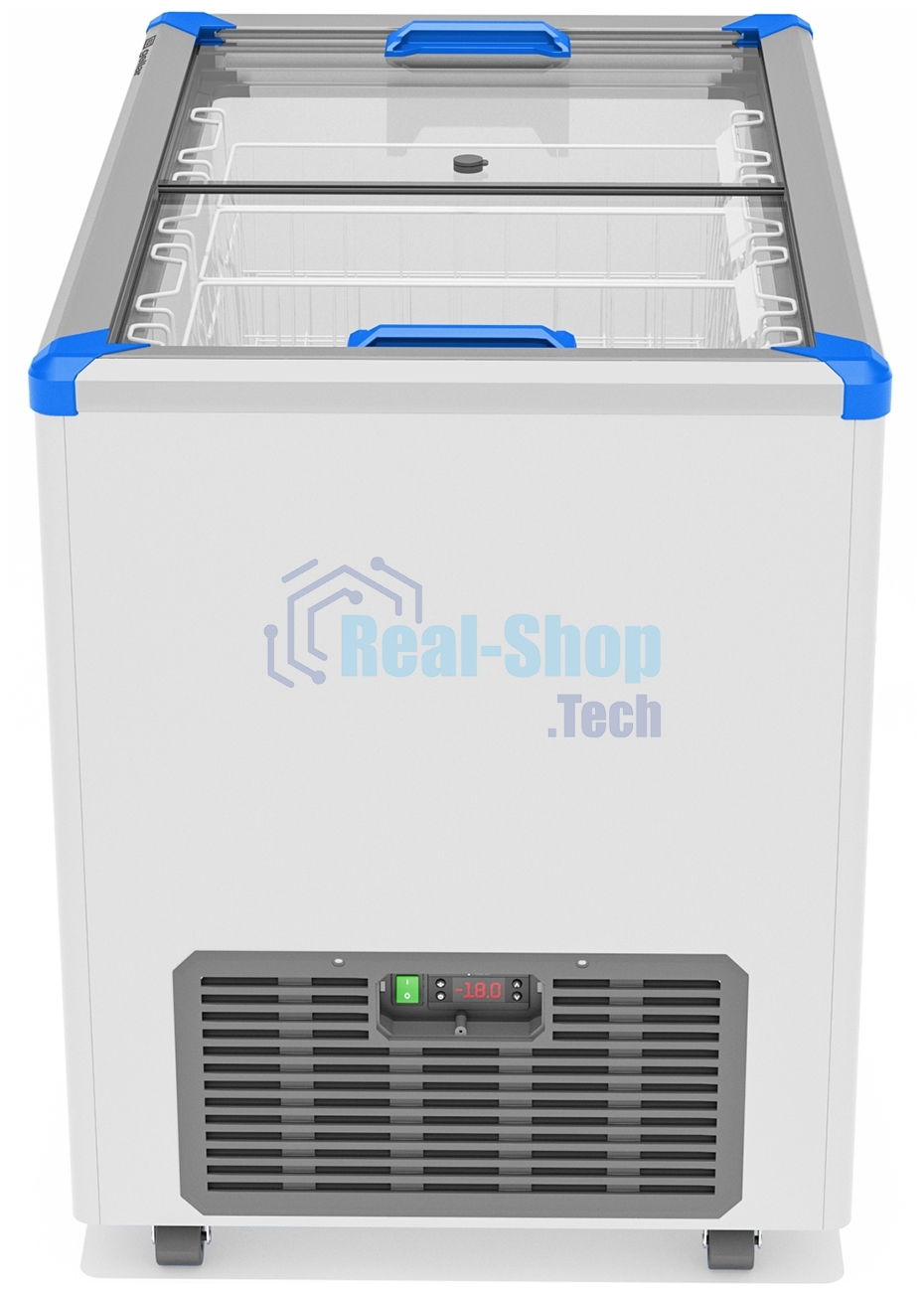 Морозильный ларь FROSTOR GELLAR FG 350 C, белый/синий, 310л, 3 корзины