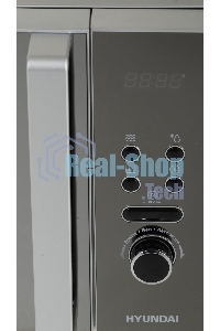 Микроволновая печь Hyundai HYM-D3002 серебристый, 20 л, 700 Вт, переключатели - поворотный механизм/кнопки
