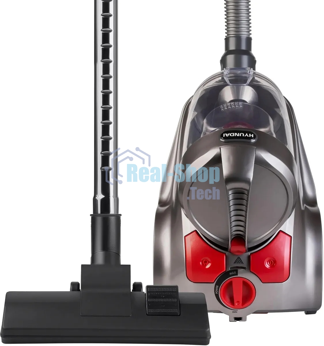 Пылесос Hyundai HYV-C4500 темно-серый, 380/2400 Вт, уборка сухая, пылесборник контейнер 3.5 л