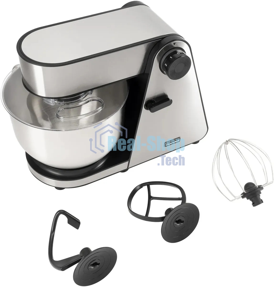Кухонная машина Rondell RDE-1405 планетар.вращ. 1800Вт серебристый