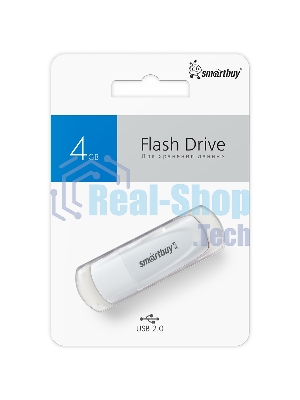 Флешка USB Smartbuy R/W Scout White (SB004Gb2SCW), 4Gb, USB 2.0, R/W 10/7, белый
