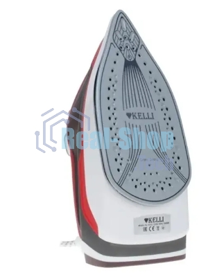 Утюг Kelli KL-1633 красный/черный/белый, 2600 Вт, 90 г/мин, 100 мл