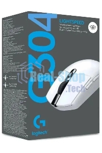 Мышь беспроводная Logitech G304 Lightspeed белый, 12000 dpi, радиоканал, USB, кнопки - 6