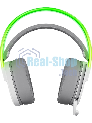 Гарнитура Defender Tsunami белый, беспроводная + проводная, Bluetooth / USB, до 40 ч, подсветка