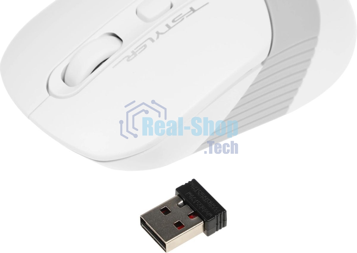 Мышь беспроводная A4Tech Fstyler FG10S белый/серый, 2000 dpi, радиоканал, USB, кнопки - 4