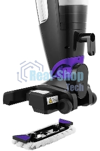 Пылесос вертикальный паровой Kitfort KT-575-1 черный, питание питание от сети, 1600 Вт, уборка влажная/паром/сухая, пылесборник 1.1 л