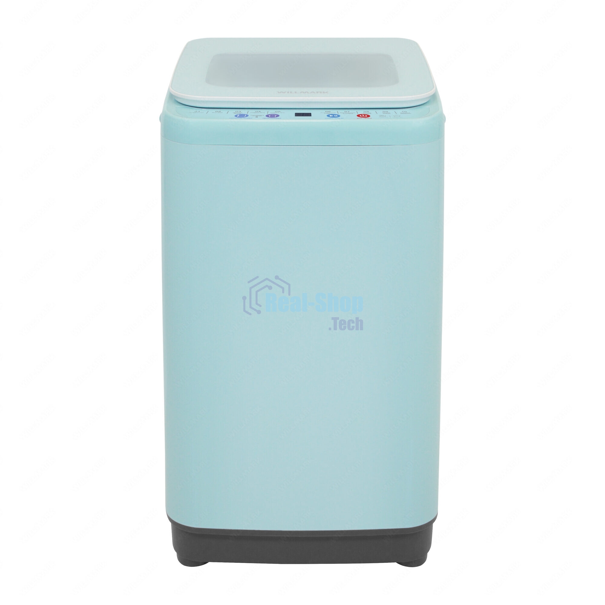 Стиральная машина Willmark WMA-451GH бирюзовый, загрузка вертикальная 3.5 кг, 800 об/мин