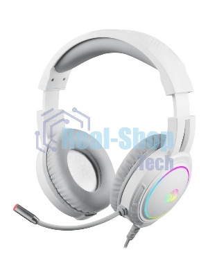 Гарнитура Redragon Mento белый, проводная, USB / 2 x mini jack 3.5 мм, подсветка