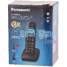 Телефон беспроводной (DECT) Panasonic KX-TGb610RUR, Монохромный, АОН, черный/красный